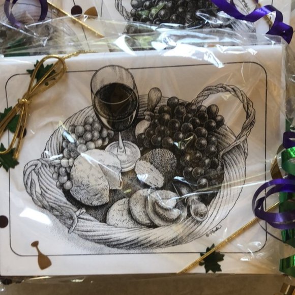 2 Packages of Wine & Cheese Notecards - Picture 1 of 4